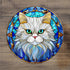 Cat Persian Glass Suncatcher Worktop Saver